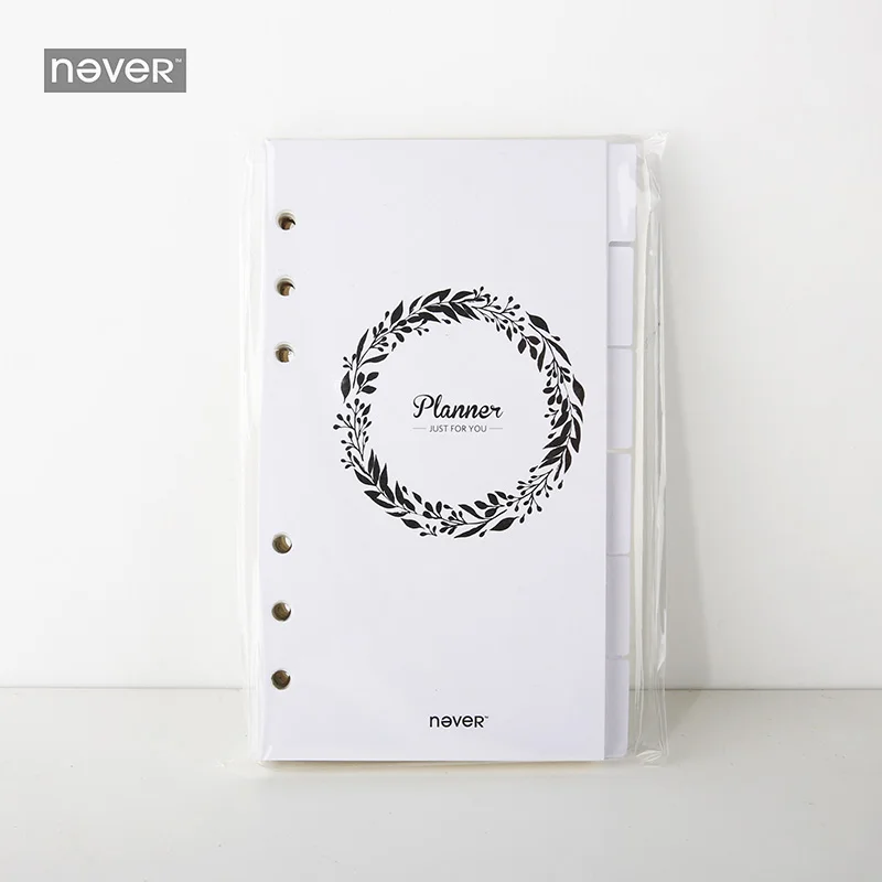 

2018 Yiwi Never Original A6 Loose leaf Spiral Planner Filler Pages Weekly Monthly Grid Notebook Inside Pages