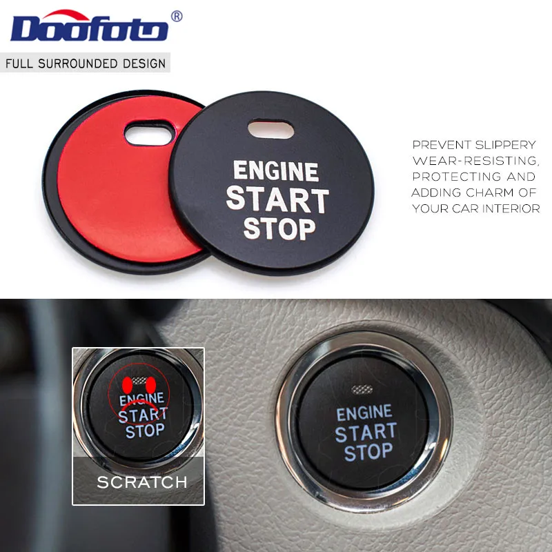 Doofoto Auto Innen Dekoration Styling Starten Motor Taste Deckt Auto Ringe Fall Für Toyota C HR C-HR Prius Corolla Camry rav4