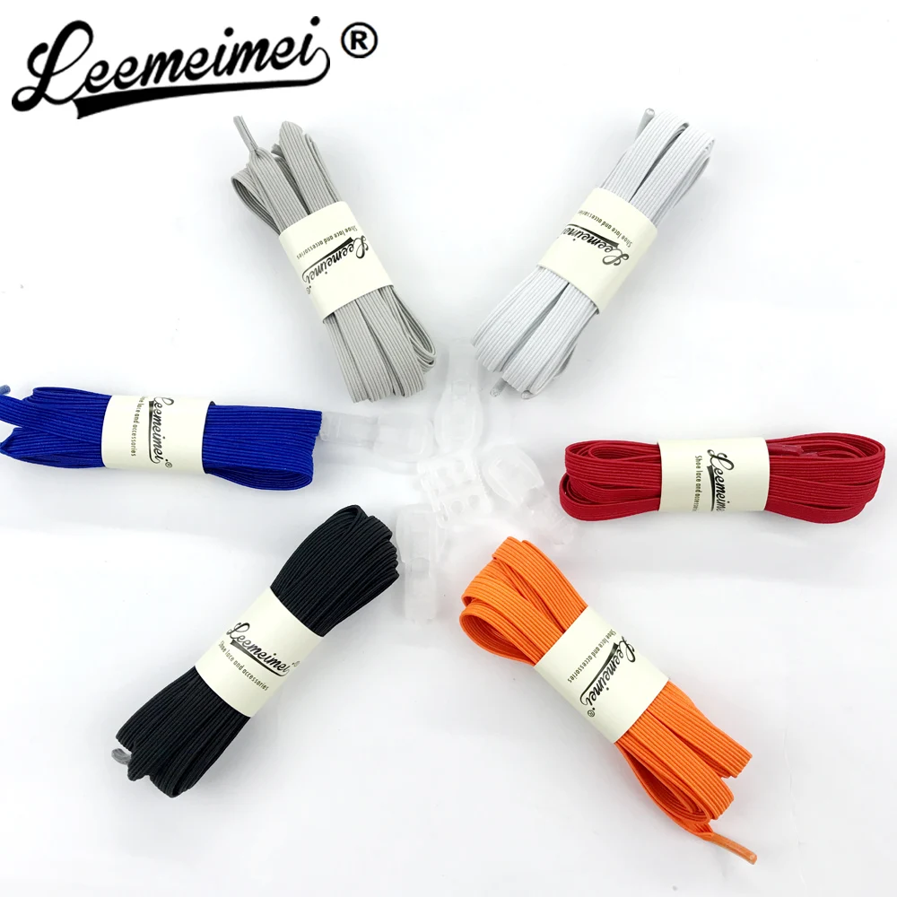 1pair 100CM Stretching Locking Lazy shoeLaces sneaker Elastic Rubber Shoe lace children Lock elastic shoestring Flat Shoe Lace