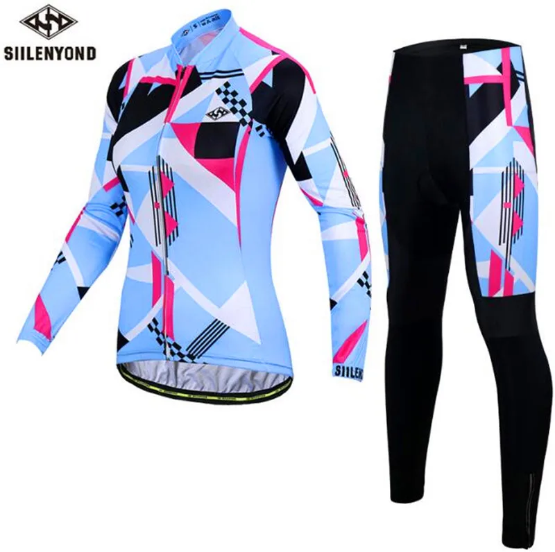 

Sunscreen Full Sleeve Cycling Jersey Woman Bicycle Clothing Long Trousers Mountain Bike Cycling Sport Wear Cycling Sets