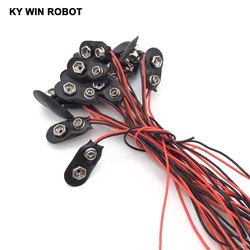 20Pcs 9V Battery Snap-on Connector Clip With Wire Holder Cable Leads Cord