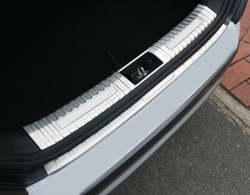 Car Accessories 2PCS Stainless Steel Inner & Outer Rear Bumper Protector Guard Plate Cover Trim For Hyundai Kona 2017-2022