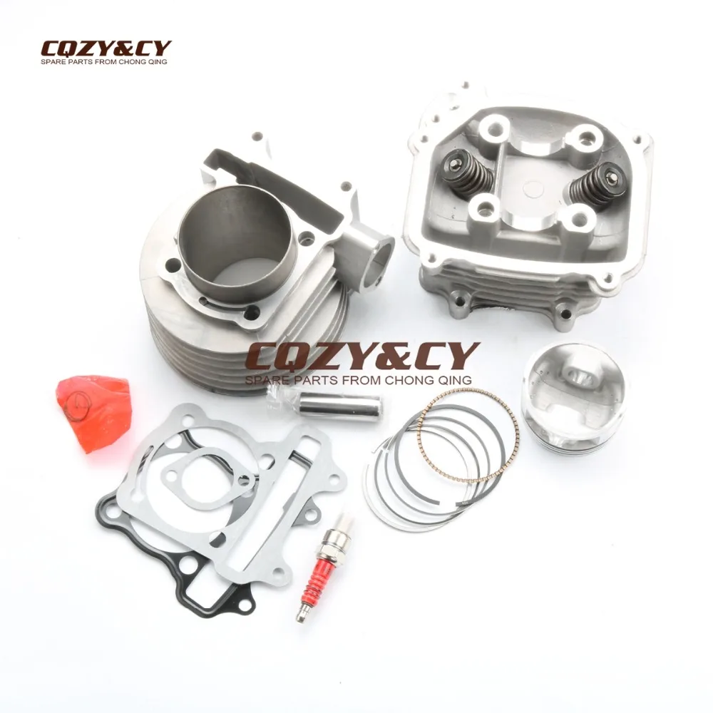 155cc EGR Cylinder Head Assembly & 58.5mm Big Bore Cylinder KIT for SCOOTERS 150cc GY6 157QMJ MOTOR