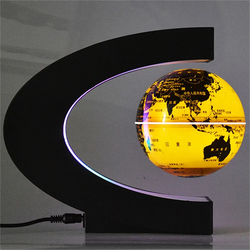 2021 Floating Magnetic Levitation Globe Light World Map Ball Lamp Lighting Office Home Decoration Terrestrial Globe novelty lamp