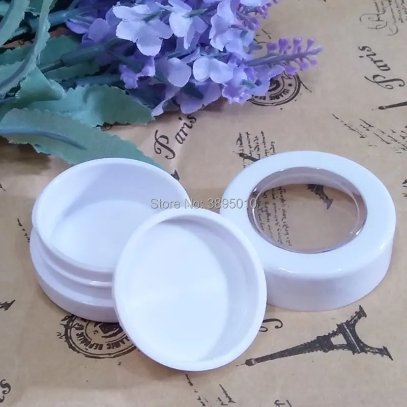 30mm Eye shadow jars with Aluminium Pan Clear Raised cap Make up Powder Compact Cosmetic Packing Case F968