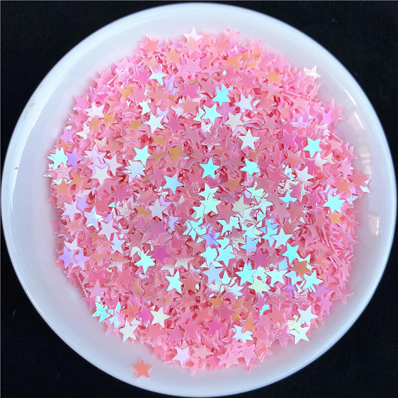 3mm 4mm 5mm Star Shape Sequins Paillettes Nail Art manicure Glitter Slime DIY Material Wedding Decoration Confetti 10g