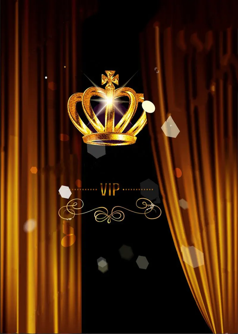 

Black VIP Golden Crown Sparkly Curtains Stage party photo backdrop Vinyl cloth Computer print birthday Background shu439730236