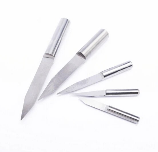 10PCS NEW Flat bottom knife Carbide 3.175mm engraving bit CNC Router Tool