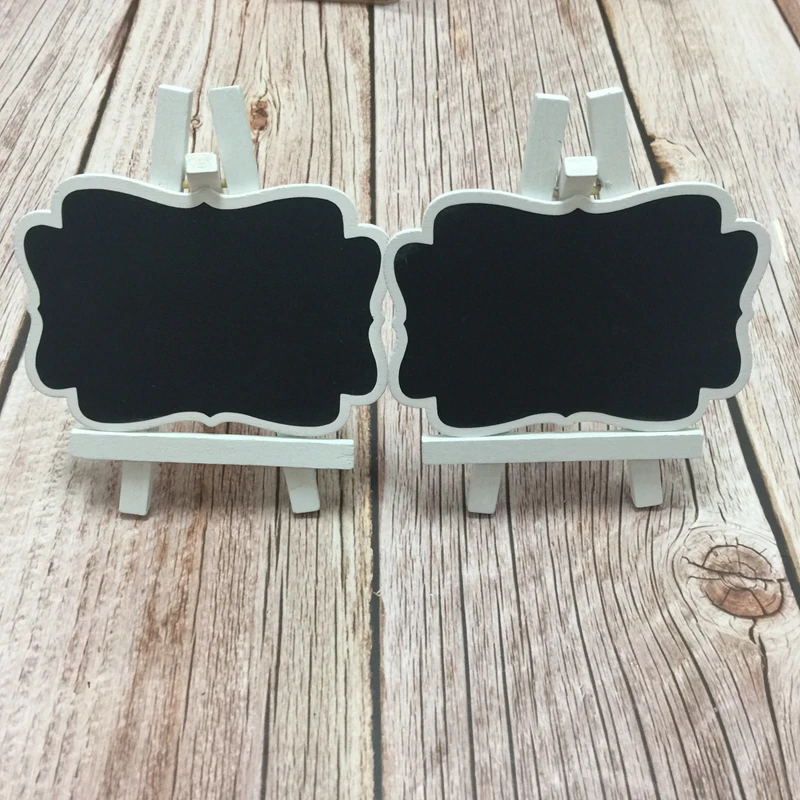 10pcs mini wooden retangle chalkboard blackboard table chalkboard decoration table 11x9cm