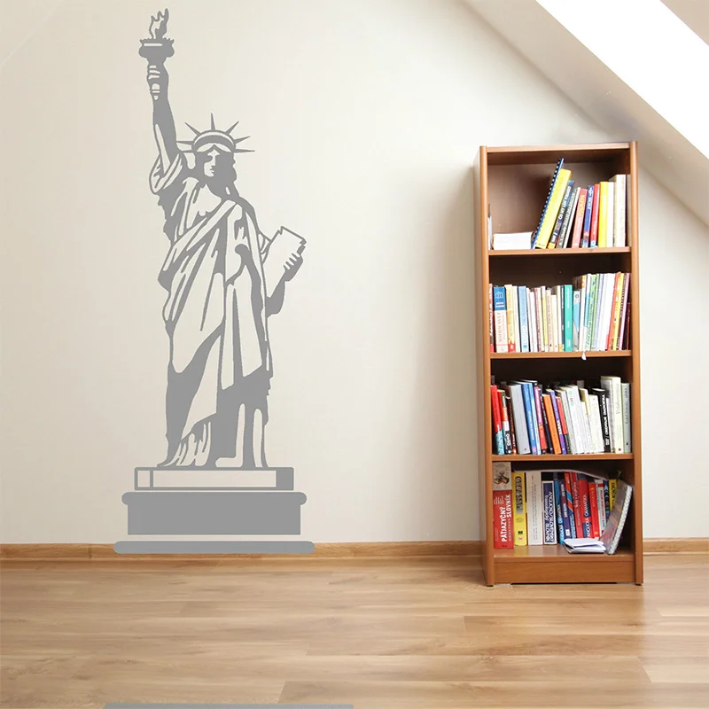 POOMOO Wall Decals STATUE OF LIBERTY USA AMERICA Vinyl Wall Art Sticker Decal Vinyl Art Home