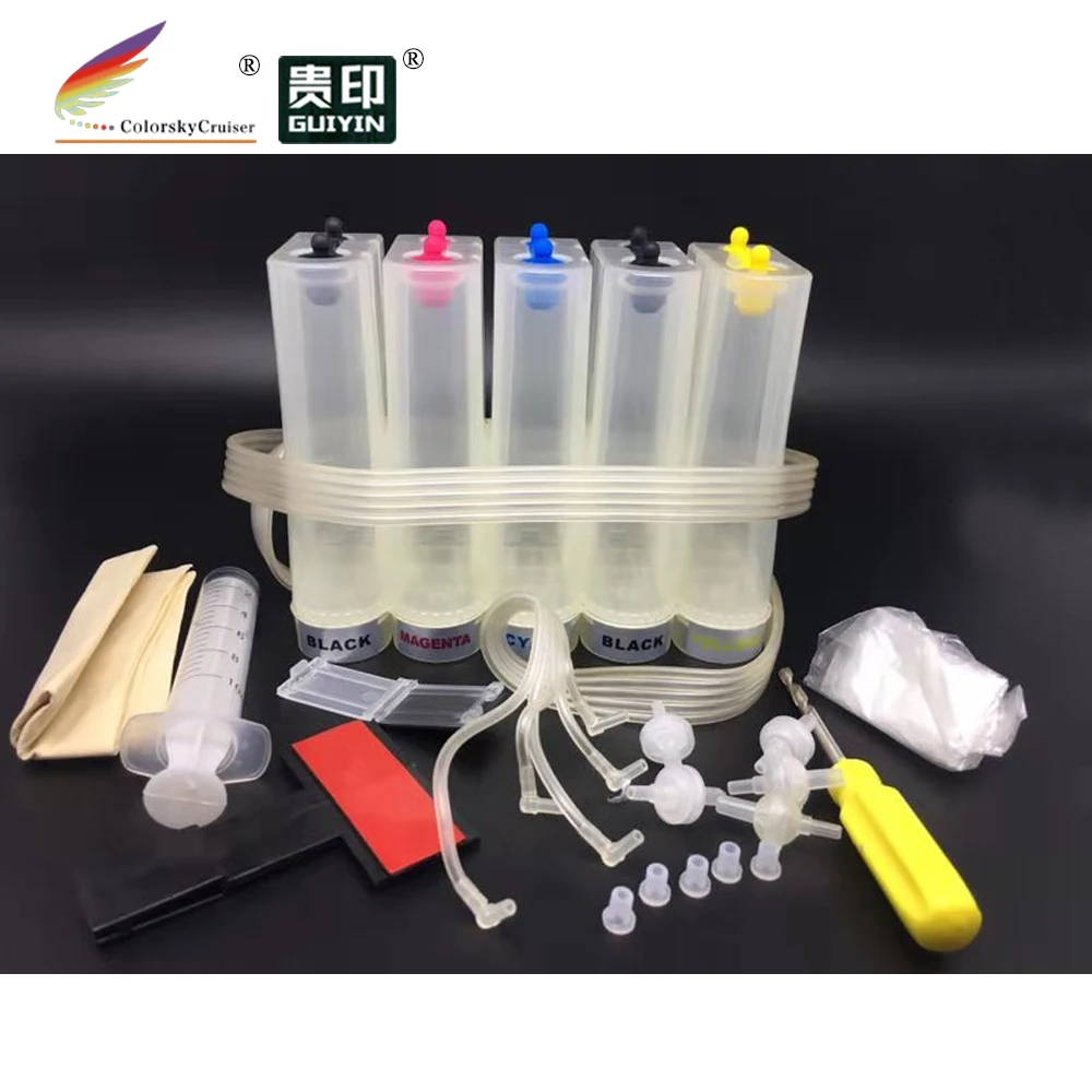 universal 5 color CISS continuous ink system kit with accessaries cheapest shipment cost