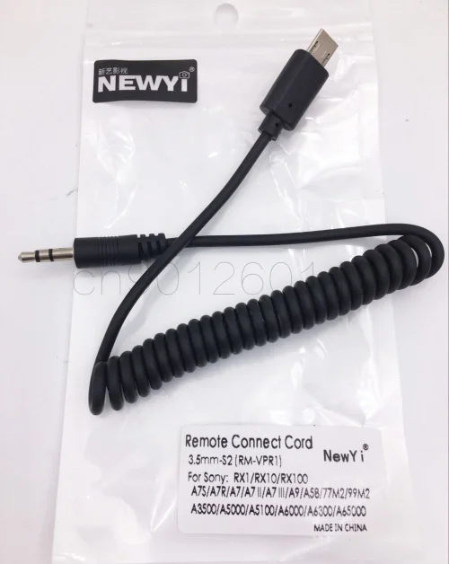 3.5mm-S2 シャッターケーブルソニーの RM-VPR1 A7/A7 II/A7R/A7R II/A7R III/A7S/A7S II/A7M2 A9 A5000 A5100 互換カメラ