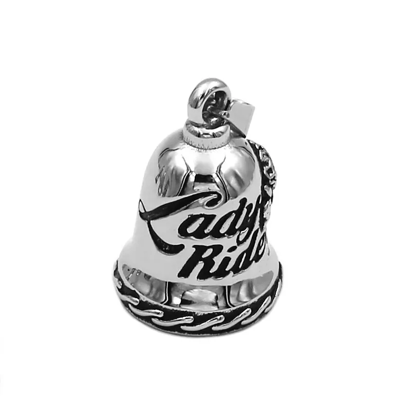 Live To Ride Eagle Biker Skull Bell Pendant Stainless Steel Skull Rose Lady Rider Motor Pendant Fashion Christmas Gift SWP0130
