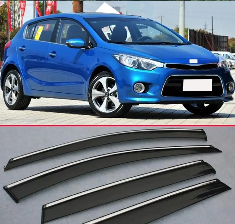 

For Kia K3s 2013 2014 2015 Window Wind Deflector Visor Rain/Sun Guard Vent Car Accessories Stickers