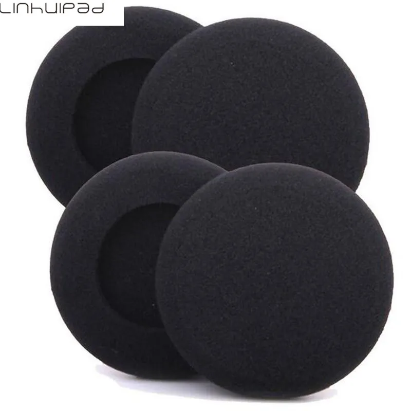 Linhuipad-almohadillas de espuma de 70mm para los oídos, almohadillas de esponja de repuesto para auriculares, 7cm, compatible con Sony MDR V150 V250 V300 V400 ZX100