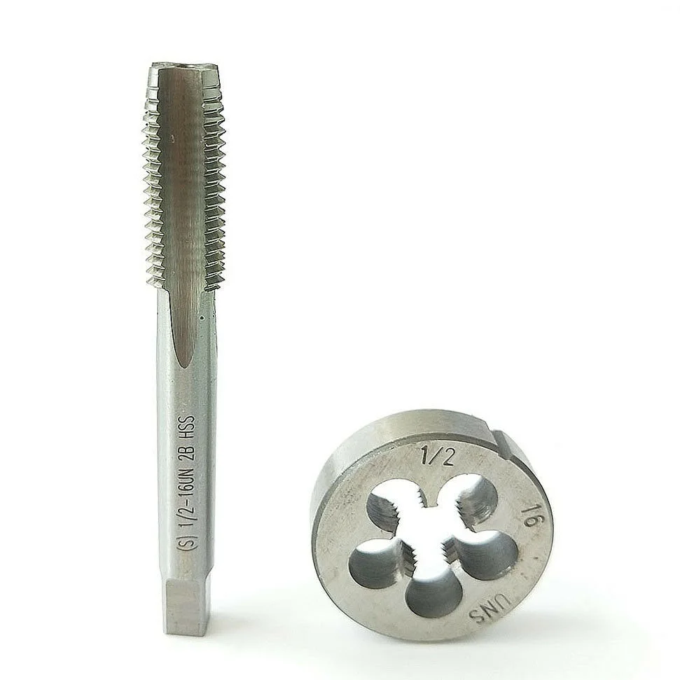 1pcs 1/2-16 UN tap + 1pcs Die CNC tool cutting billet drilling inserts HSS