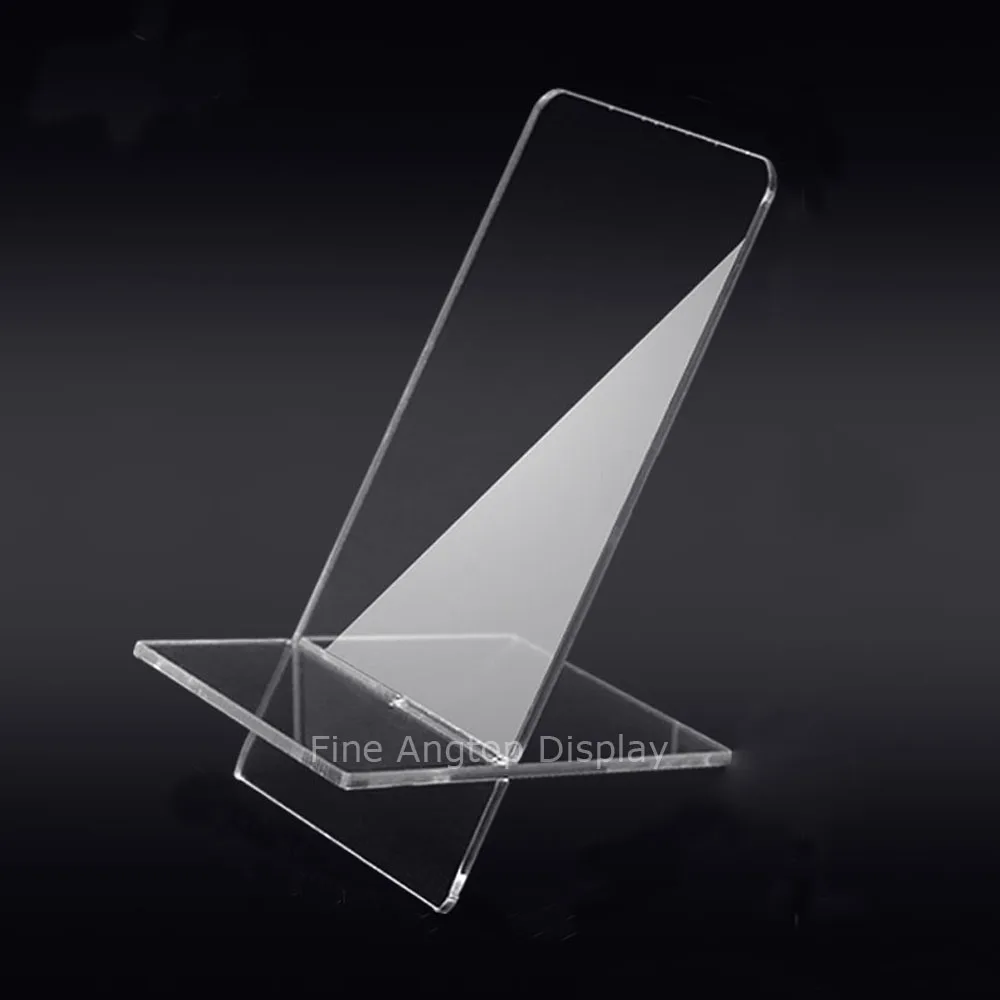 5pcs/lot Clear Acrylic Desktop Slanted Business Name Card Display Cell Phone Holder Jewelry Holder