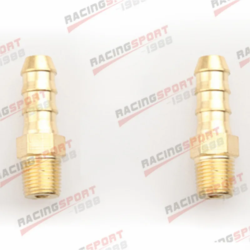 2PCS 1/8" NPT Pipe Male Thread Male Brass Hose Barbs 6mm Barb Fitting