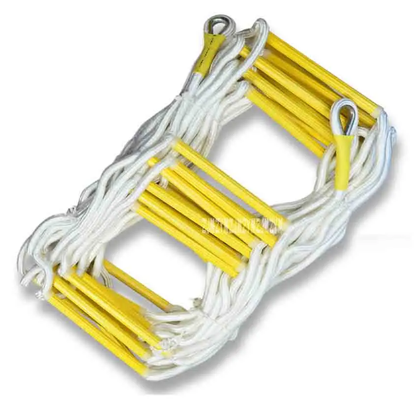 New 5M Upgrade Escape Ladder Wear-resistant Reinforced Anti-skid Soft Ladder Fire Inspection Rope Ladder 18-20MM (1-2nd floor)