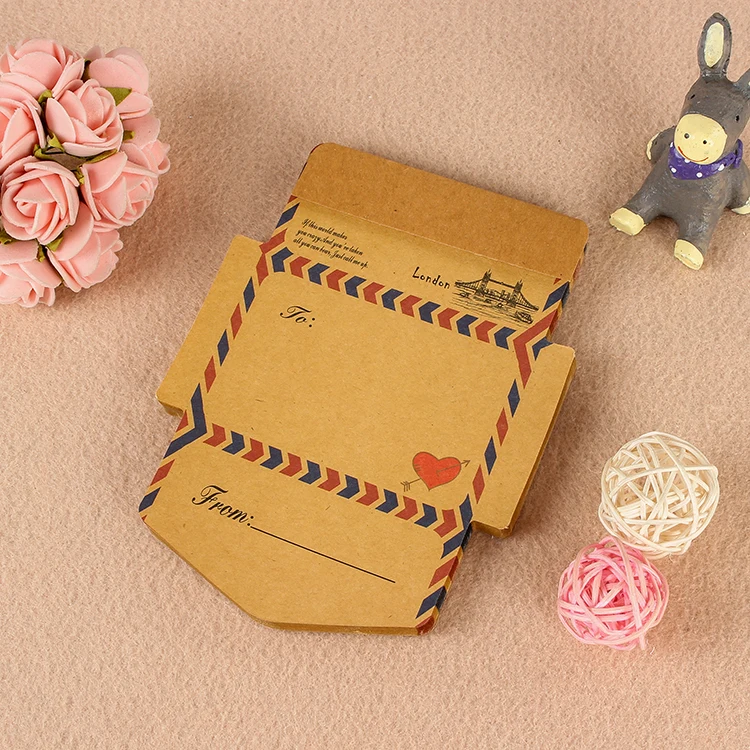1PC 45 Sheets Kawaii Vintage Foldable Envelope Shape Memo Pad Notes Message Paper Card Papelaria Memo Planner Stationery
