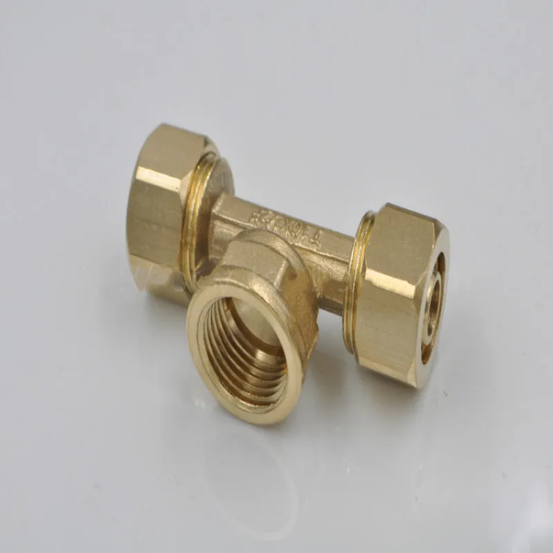 Three way brass  joint  aluminum plastic pipe  brass  pipe fittings copper joint