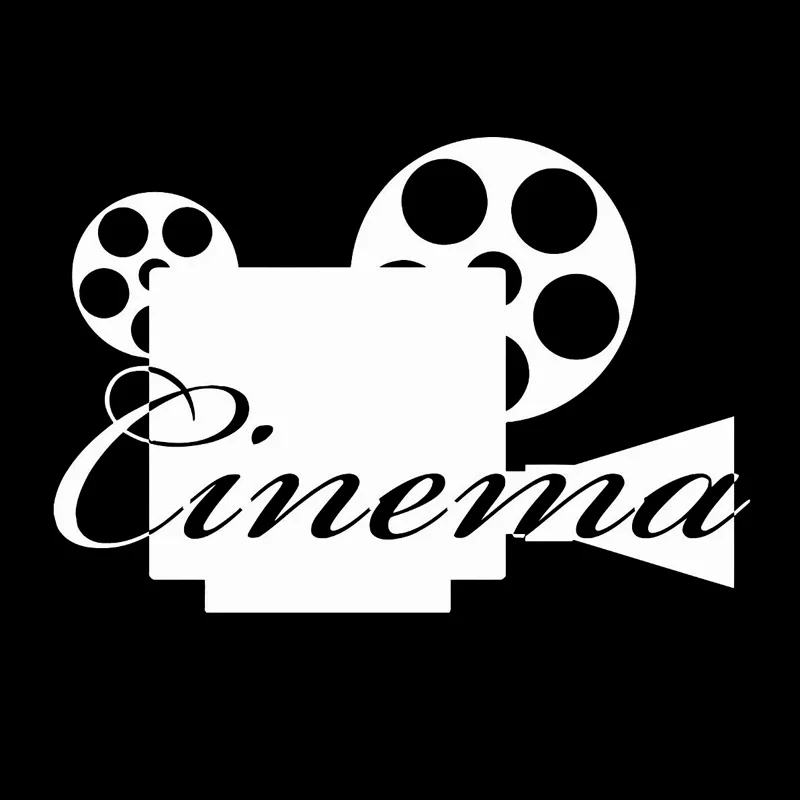 YJZT 14CM*9.5CM Cute Movie Camera Cinema Vinyl Black/Silver Car Sticker C22-0834