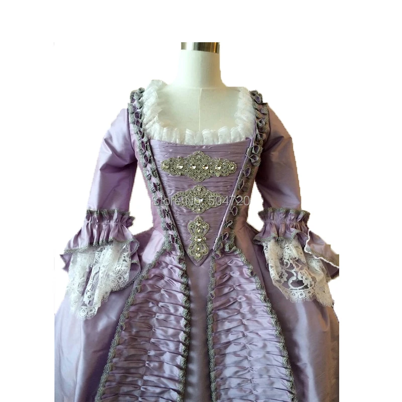 Tailored!purple Duchess Queen Marie Antoinette Period Masquerade Theatre Civil war Gown dress HL-254