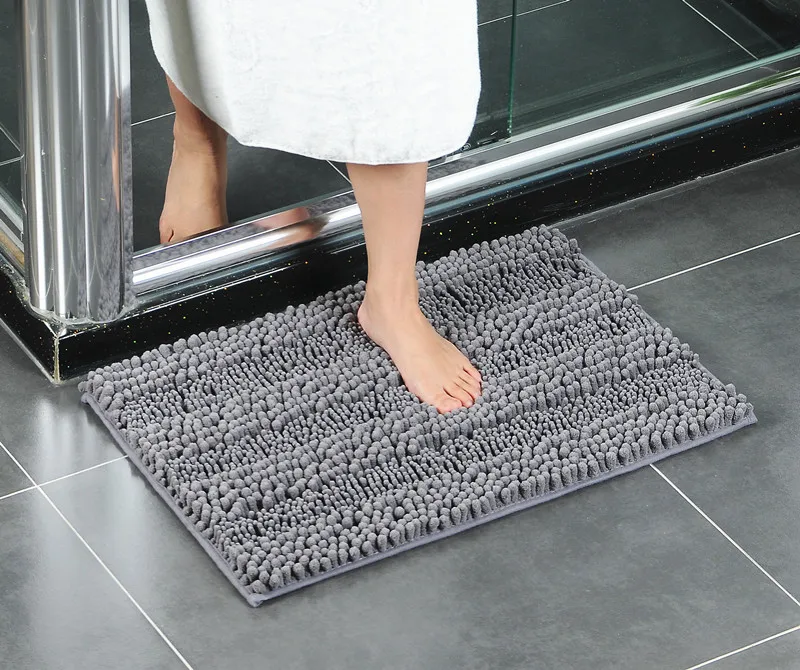 Doormat Anti-slip Bathroom Mat Soft Chenille Living Room Floor Rug Carpet Home Decor Bedroom Hallway Entrance Toilet Floor Mat