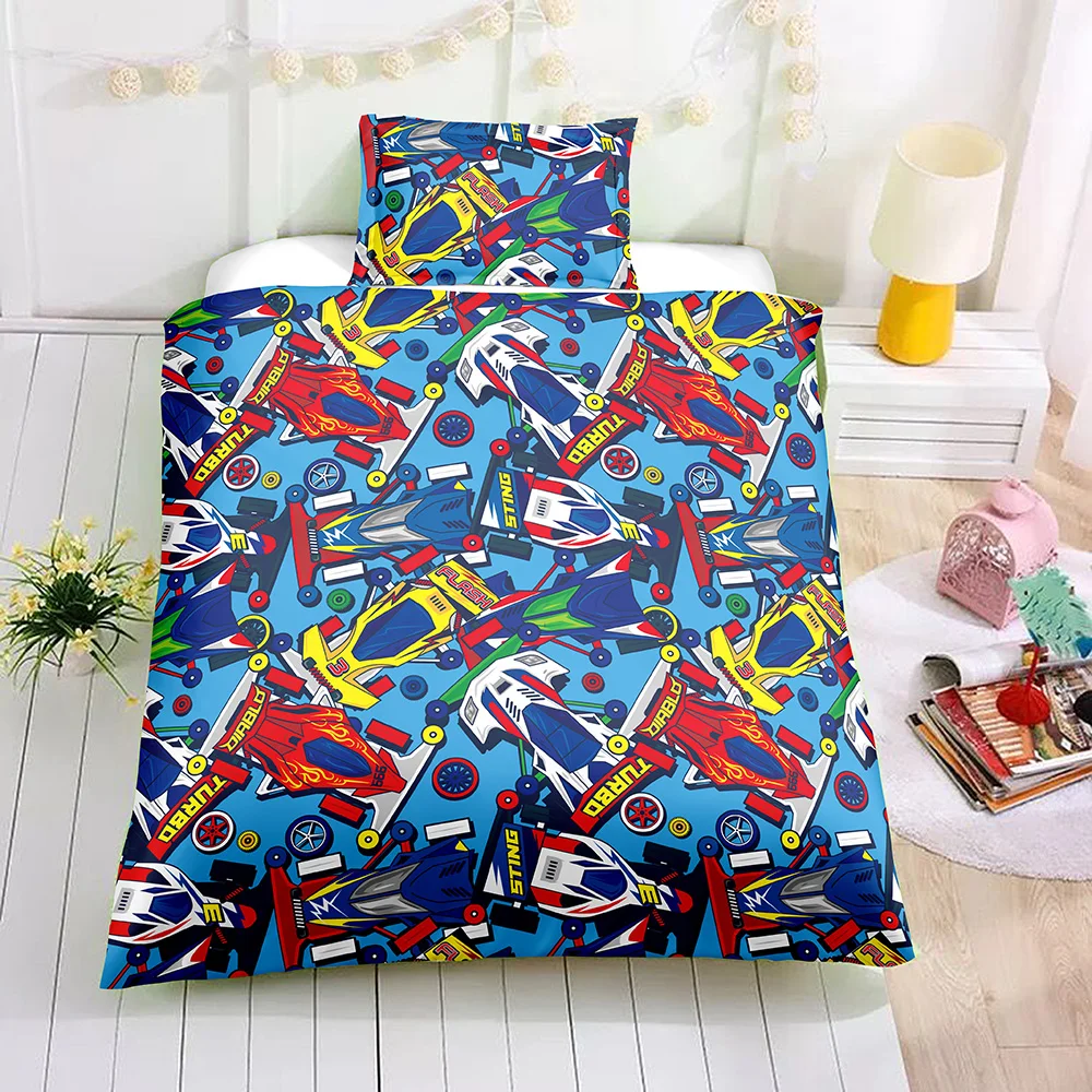 AHSNME Special Promotion! ! ! Childhood memories 4WD Bedding Set RC Racing Car MINI-4WD Quilt Cover Home Textiles