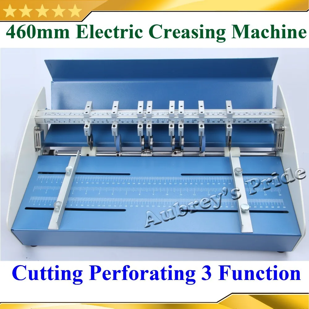 Free CP some Blue New 18inch 460mm Electric Creaser Scorer Perforator 3 in1 combo Paper Creasing Perforating 3 Function Machine