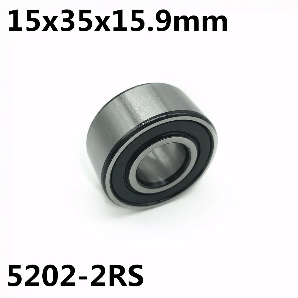 5202-2RS 15x35x15.9 mm Double Row Angular Contact Bearings 5202 Free Shipping