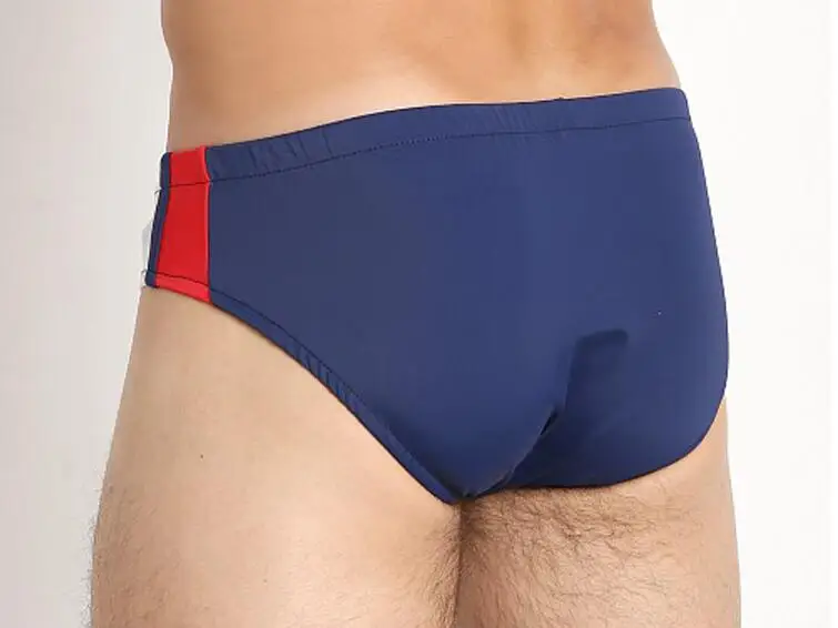 Brand new BOYTHOR Private customized Color matching Men\'s swimming trunks Classic red Sexy small waist plus-size