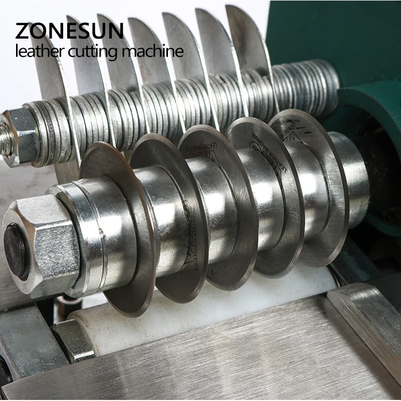 ZONESUN Leather Strip Belt Strap Cutting Machine with Edge Folding Leather Laminating Machine Handmade Leathercraft Cutting