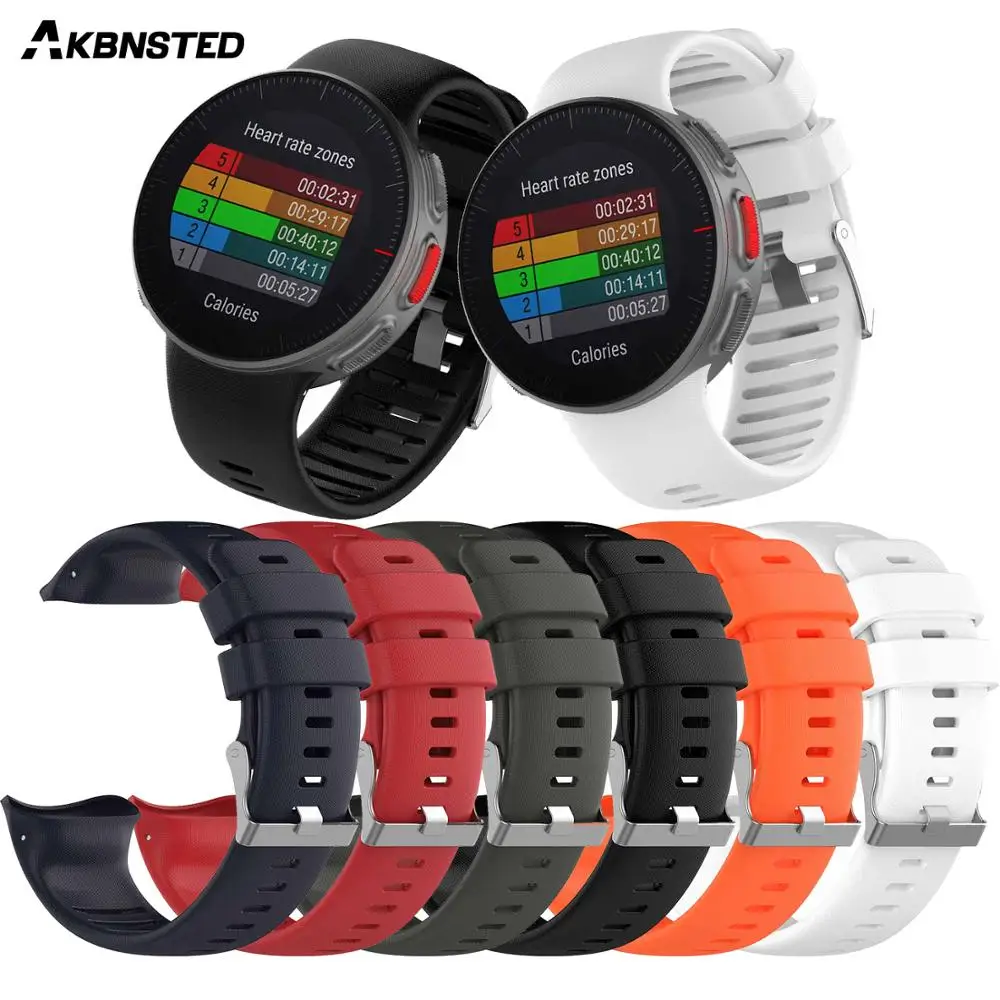 AKBNSTED For Polar Vantage V Soft Silicone Smart Watch Band Strap Bracelet Replacement New Wristband For Polar Vantage V Watch