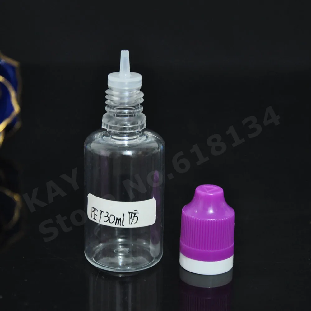 2500pcs High quality 30 ml PET bottle empty dropper bottle with tamper evident cap