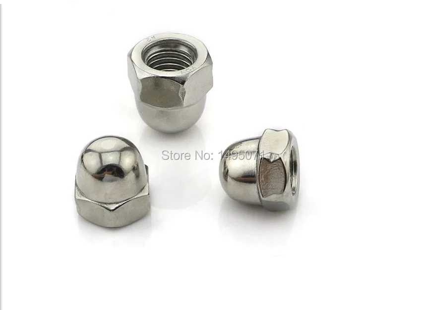 

200pcs/Lot Metric DIN1587 304 Stainless Steel M6 Acorn Nut Hexagon Domed Cap Protection Cover Nut