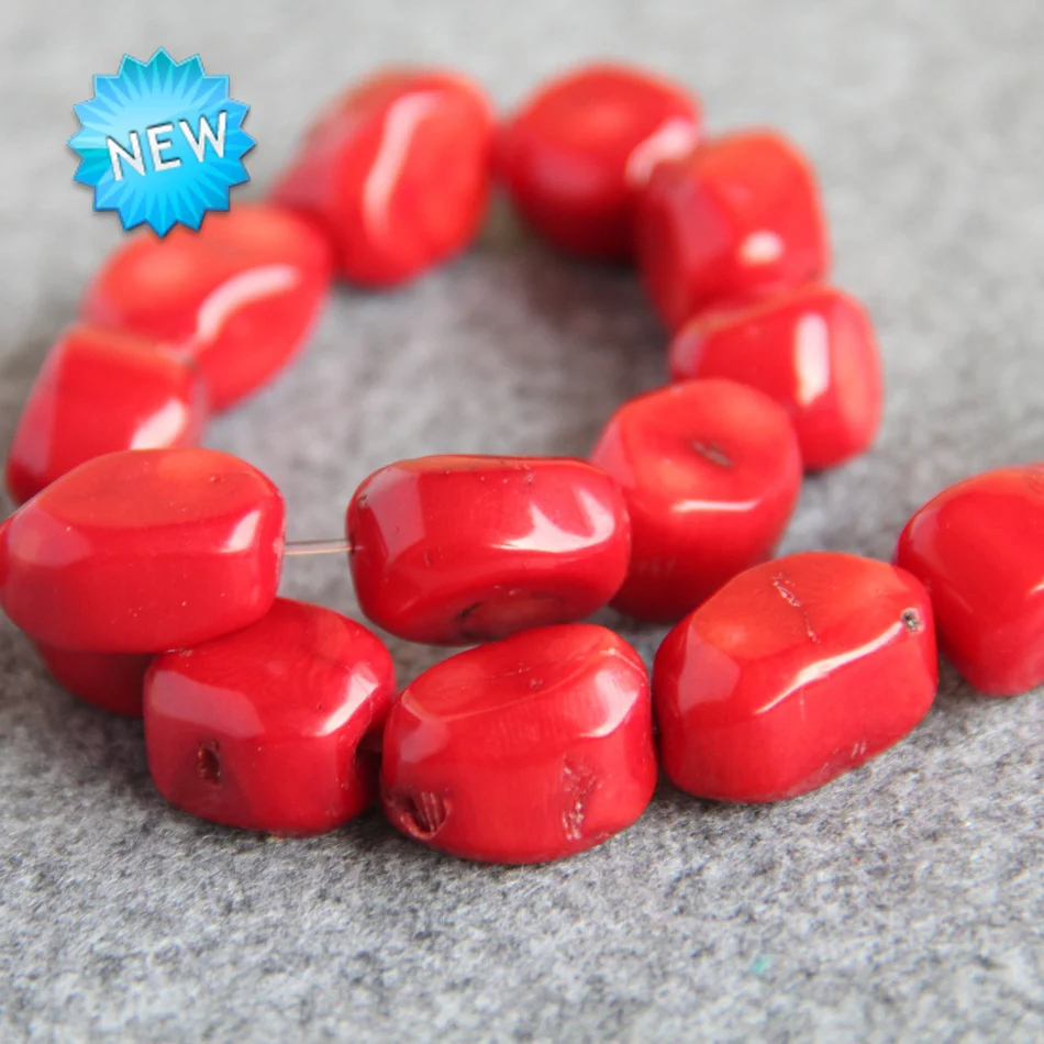 

Hot Fashion 12-20mm Irregular Red Coral Loose Beads Stone 15" Jewelry DIY Making Chalcedony Design Wholesale