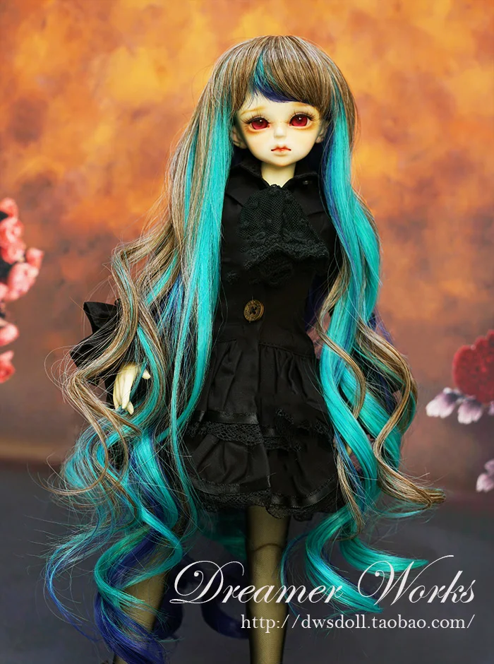 

1/4 1/3 scale BJD accessories wig long hair curls for BJD/SD doll accessories,Not included doll,shoes,clothes and other D1356