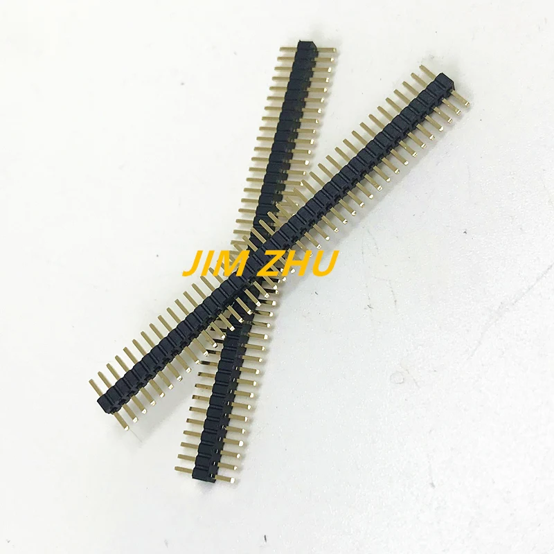 5Pcs/10pcs ROHS Gold-plated copper 1*40P 40Pins 1.27mm Single Row Straight Male Pin Header Strip For PCB