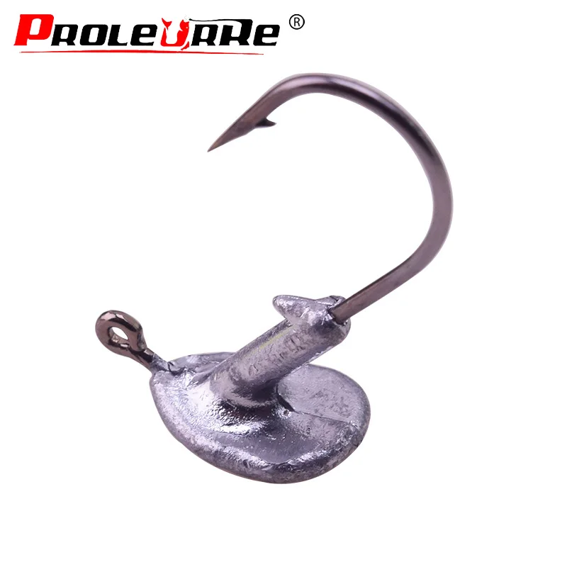

Proleurre Blood Slot Lead Jig Head Tumbler Fishing Hook 3.5g 5g 7g 10g 14g Hooks for Soft Lure Carbon Steel Fishing hook PR-411