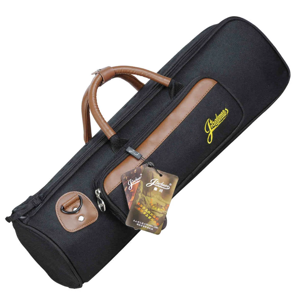 MoonEmbassy 1200D Waterproof Trumpet Bag Case 15mm Padded Oxford Cloth Adjustable Strap Pocket Accessories