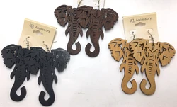 Elephant Wood Earrings can mixed 4 colors