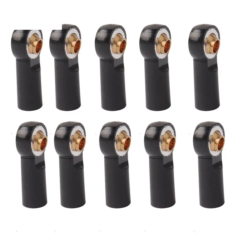 Ze stopu M3 nici 9mm długość Link Rod kulowy końcowy uchwyt głowicy drążka kierowniczego otwór aluminium dla RC samochód Hobby model Hop-Up części