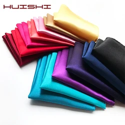 HUISHI Solid Handkerchief Vintage Fashion Party Pocket Hanky For Suit Men's Handkerchief Groomsmen Pocket Square Hanker