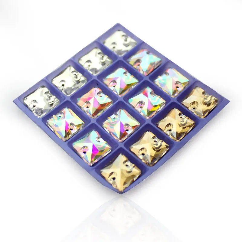 

Square 10mm-22mm (24pcs-63pcs/lot) Silver Base New Style DIY Beauty Accessory Sew On Rhinestone ,Clothing Accessories