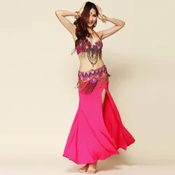 2017 woman Belly Dance Costume Set Professional Top&Pants&belt Indian Dress Lady Belly Dancing Dance Wear Practice/Performance