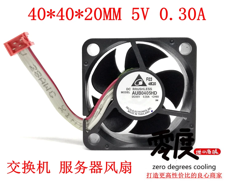 

Delta Electronics DAUB0405HD CH60 DC 5V 0.30A 40x40x20mm 4-wire Server Cooling Fan