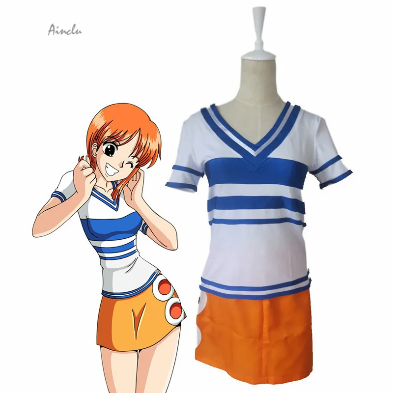 Ainclu Free Shipping One piece Nami Two Years ago Adult Kid Cosplay Costume Tailor-made/Customize for adults and kids