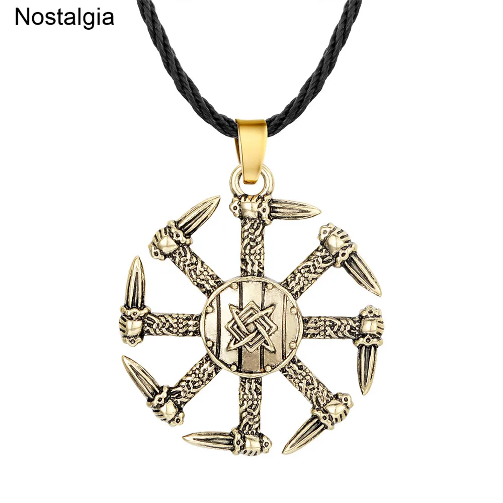 Slavic Kolovrat Pendant Symbol Star Of Russia Wolf Pendant Amulet Pagan Talisman Norse Runes Viking Necklace