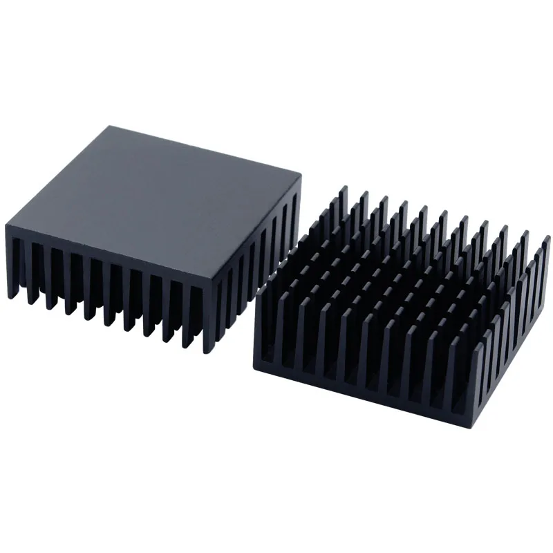 10/100pcs Aluminum Alloy Radiators 35*35*14mm Cooler fin High Power Aluminum Profile Black Oxide Breaking Groove Heatsink